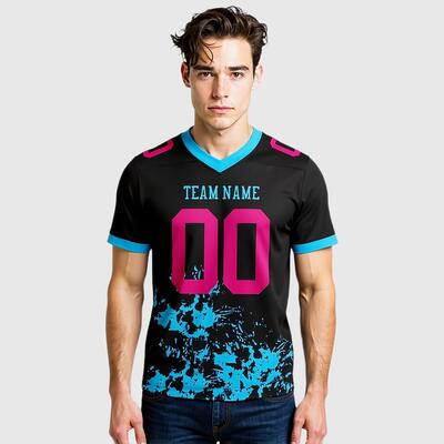 フットボール 名前 チーム名 番号 Tシャツ Vネック ジャージ スポーツウェア ユニフォーム 男女兼用 オーダーメイド