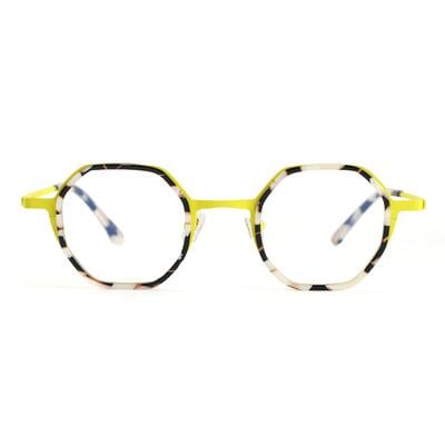Jacob Yellow Geometric Glasses