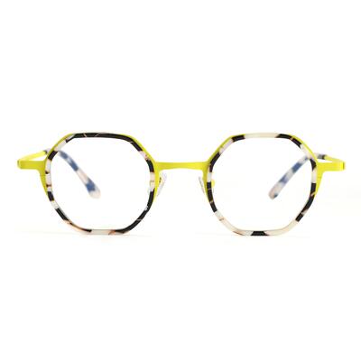 Jacob Yellow Geometric Glasses