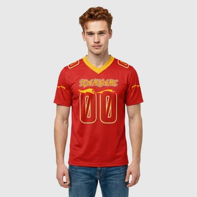 Custom Red Football Jersey – Personalized for Fans of Kansas City Football