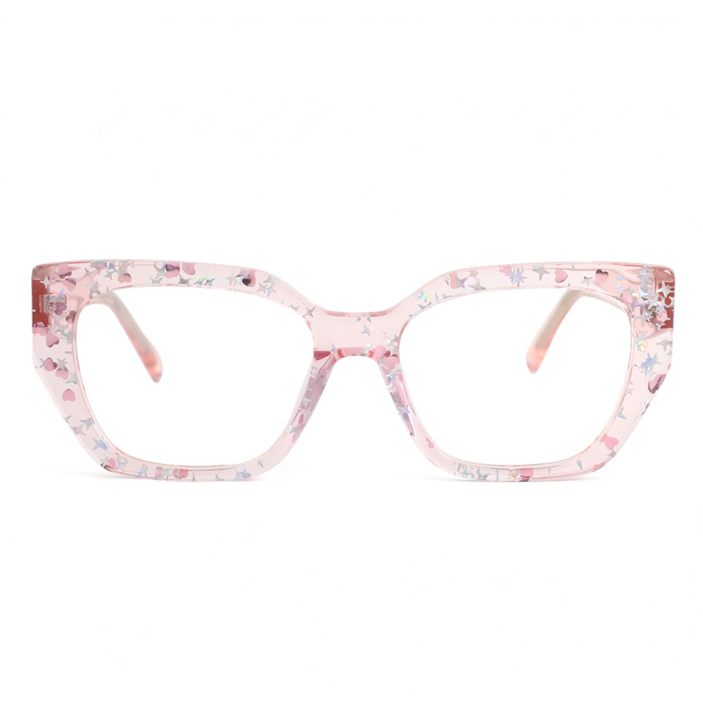 Brooke Pink Square Glasses