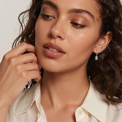 "Psyché Étincelante" Boucles d'Oreilles Tombantes Taille Radiant