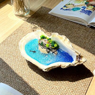 Tidal Artisan Resin Ocean Oyster Miniature Decor, Nautical Gift