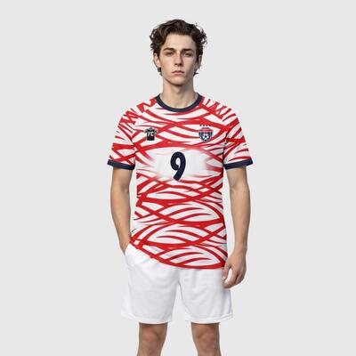 サッカー Tシャツ 名前 チーム名 番号 サッカーウェア ユニフォーム ジャージ 男女兼用 オーダーメイド