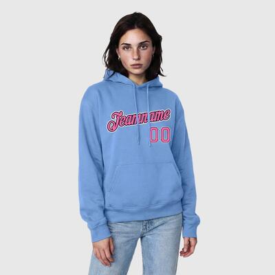 トレーナー フード付き パーカー フーディー ライトブルー チーム名 番号 ロゴ入り 男女兼用 カスタマイズ オリジナル