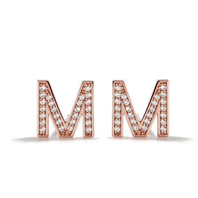 Jeulia "All of Me" Sterling Silver Personalized Initial Earrings