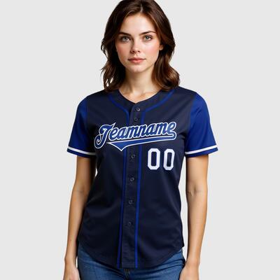 Custom Navy Royal Two Tone Baseball Jersey Personalized Insignia for Matches Practices and Youth Leagues