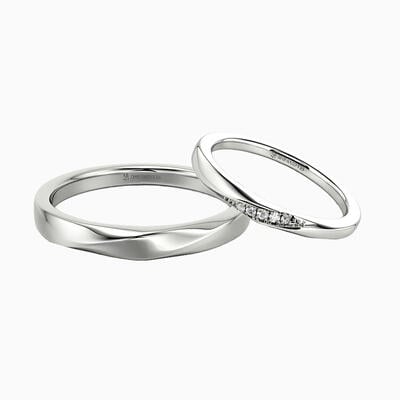 "Le Jour Où le Temps s'Arrêta" Ensemble de bagues de couple