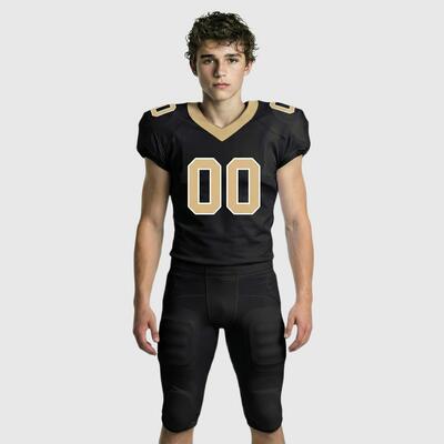 Custom Black Gold American Football Jersey Wholesale for Team - Personalized Logo & Number