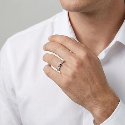 "L'Amour Ne Fane Jamais" Bague de mariage pour homme