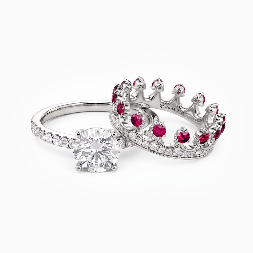 "Crown and Promise" Stackable Ring Set