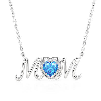 Jeulia Custom Heart Birthstone Necklace for Mom's Love
