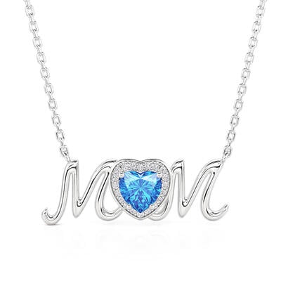 Jeulia Custom Heart Birthstone Necklace for Mom's Love