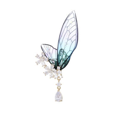 Jeulia Schmetterling Flügel Design Birnenschliff Brosche