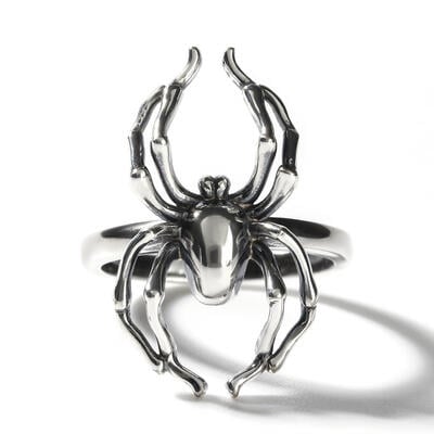 Jeulia "Spider Magic" Sterling Silver Men's Ring