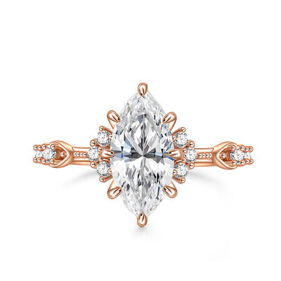 Jeulia Vintage Marquise Engagement Ring Sterling Silver