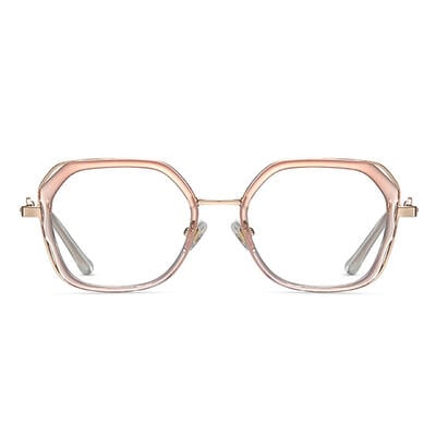 Wells Pink Square Glasses
