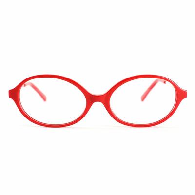 Gustavie Red Oval Glasses