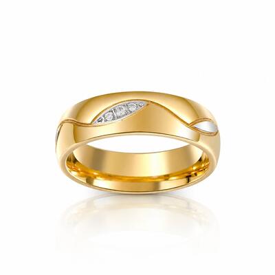 Jeulia Banda De Acero De Titanio Con Tono Dorado Para Mujer