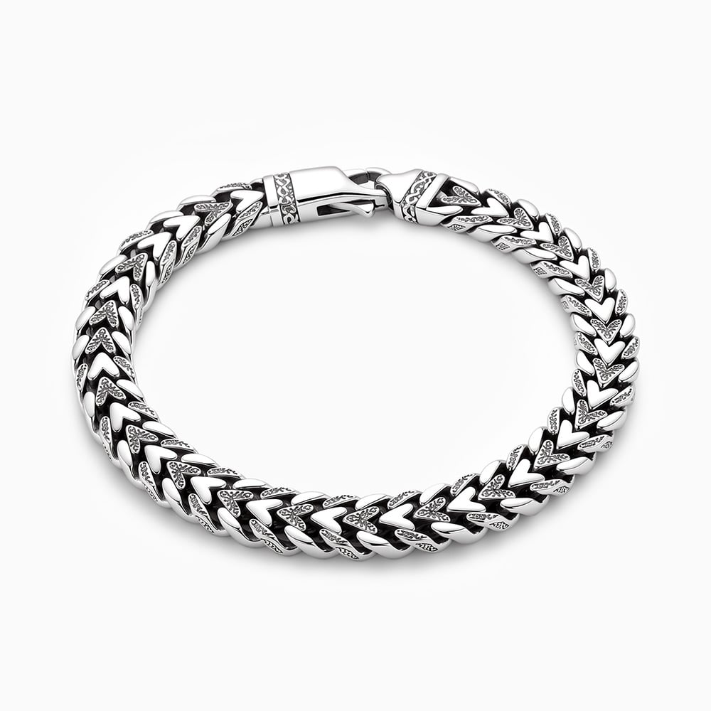 "Echoed Age" 8mm 925 Silver Cuban Link Bracelet