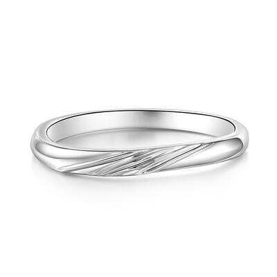 Jeulia Stylish Sterling Silver Men's Band
