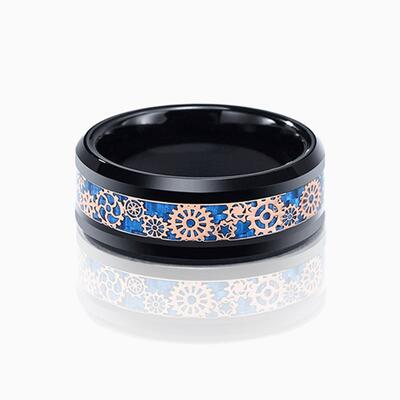 "The Nebula Gear" 8mm Ceramic Men's Wedding Ring