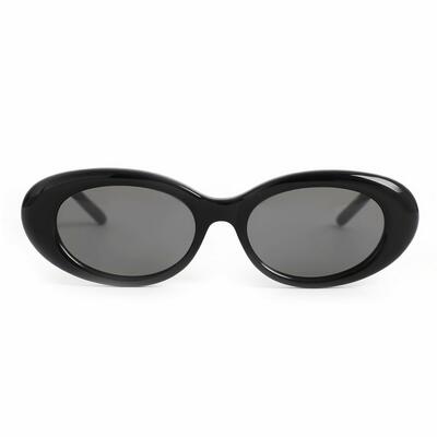 King Lunettes de soleil Ovales Noires
