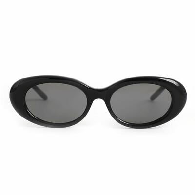 King Lunettes de soleil Ovales Noires