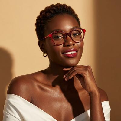 Devin Red Round Glasses