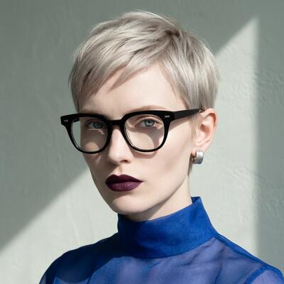 Kelly Black Round Glasses
