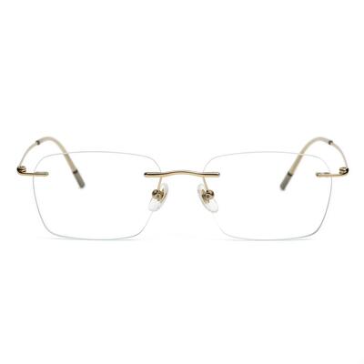 Casey Goldene Rechteckige Brille