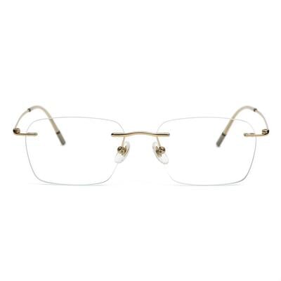 Casey Goldene Rechteckige Brille