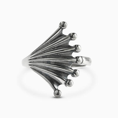 Jeulia "Dragon Wing" Sterling Silver Ring