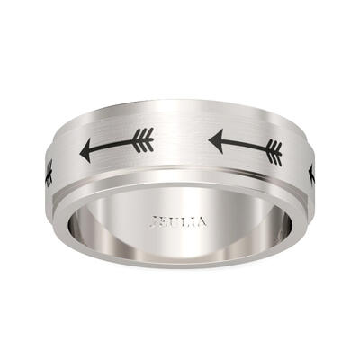Jeulia Rotatable Arrow Stainless Steel Men's Band