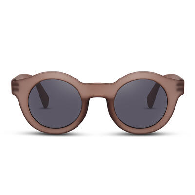 Jeulia "Candy Sweet" Round Brown/Grey Small-sized Women's Sunglasses