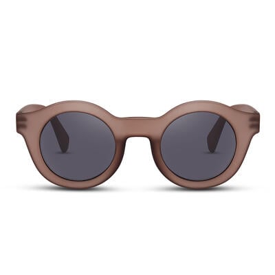 Jeulia "Candy Sweet" Round Brown/Grey Small-sized Women's Sunglasses