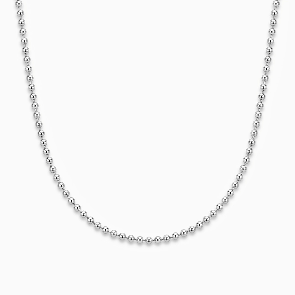 「軌跡」3mm シルバー925 ボールチェーンネックレス メンズ