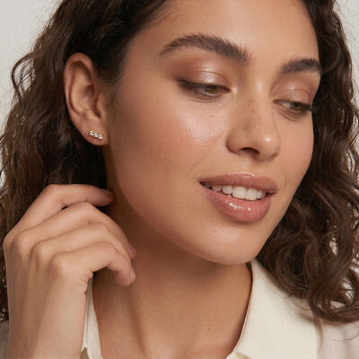 "Forever Mine" Bar Stud Earrings