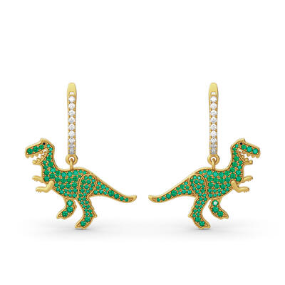 Jeulia Prehistoric Glamour Dinosaur Sterling Silver Earrings