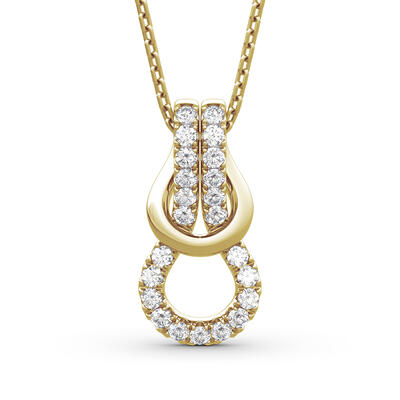 Jeulia Infinity Love Sterling Silver Necklace