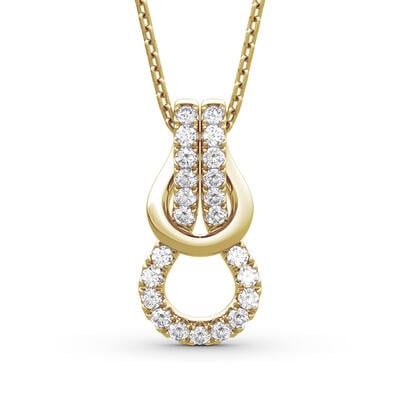 Jeulia Infinity Love Sterling Silver Necklace