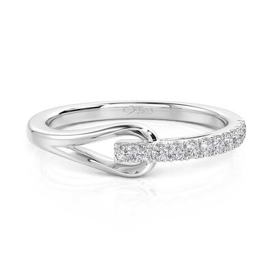 Jeulia Eternal Love Knot Women's Wedding Ring Sterling Silver
