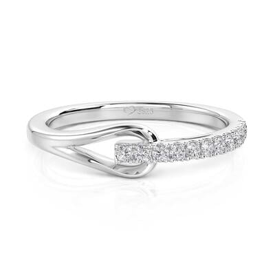 Jeulia Eternal Love Knot Women's Wedding Ring Sterling Silver