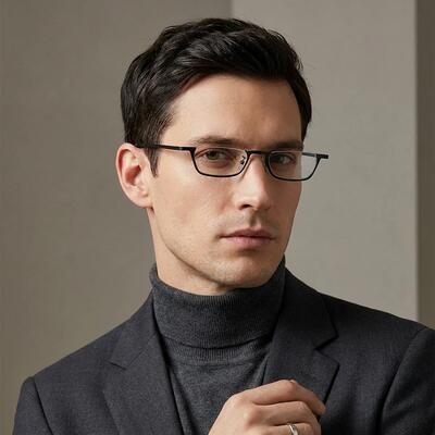 Horatio Black Rectangle Glasses