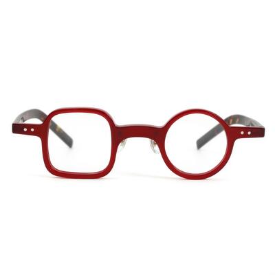 Curtis Rote Quadratische Runde Brille