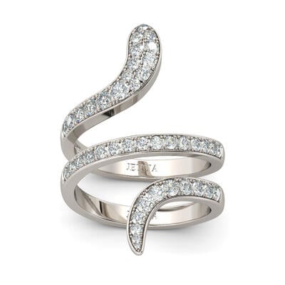 Jeulia Bague Cocktail en Argent Sterling Forme Serpent