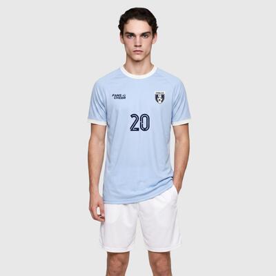 Custom Uruguay Inspired Light Blue Home Soccer Jersey, Personalized Any Name & Number