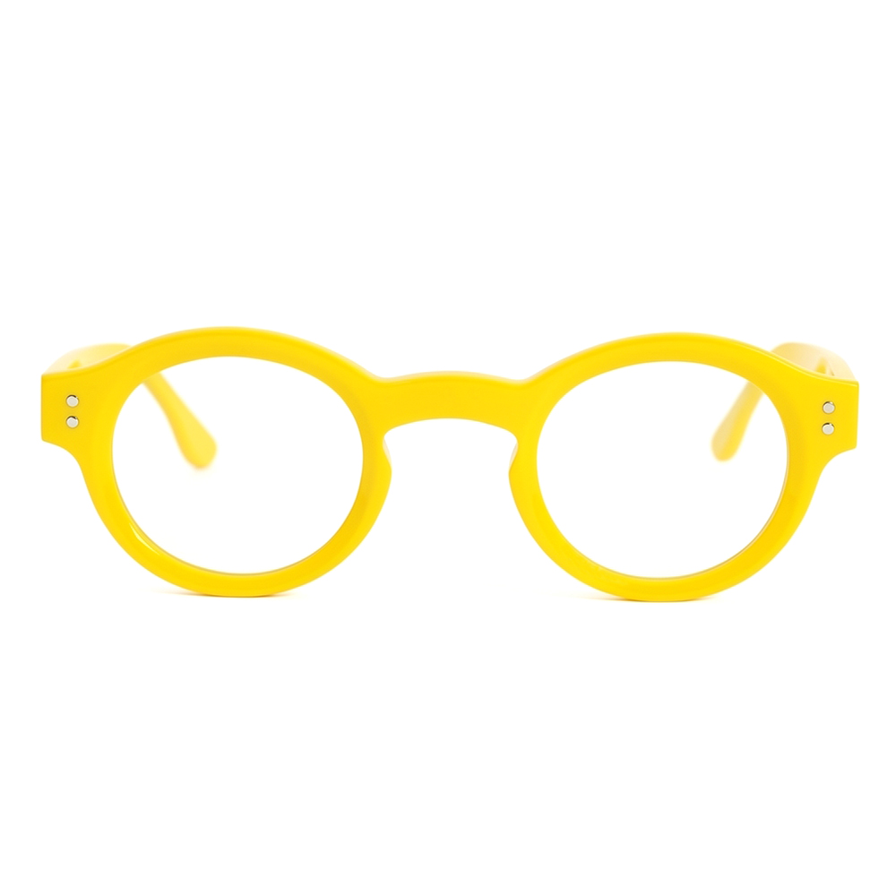 Olivia Yellow Round Glasses