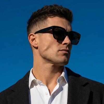 Glover Lunettes de soleil Carrées Noires