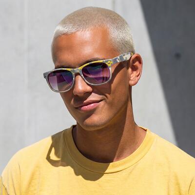 Elma Yellow Rectangle Sunglasses